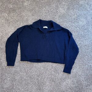 Hollister Deep Blue Cowl Neck Sweater